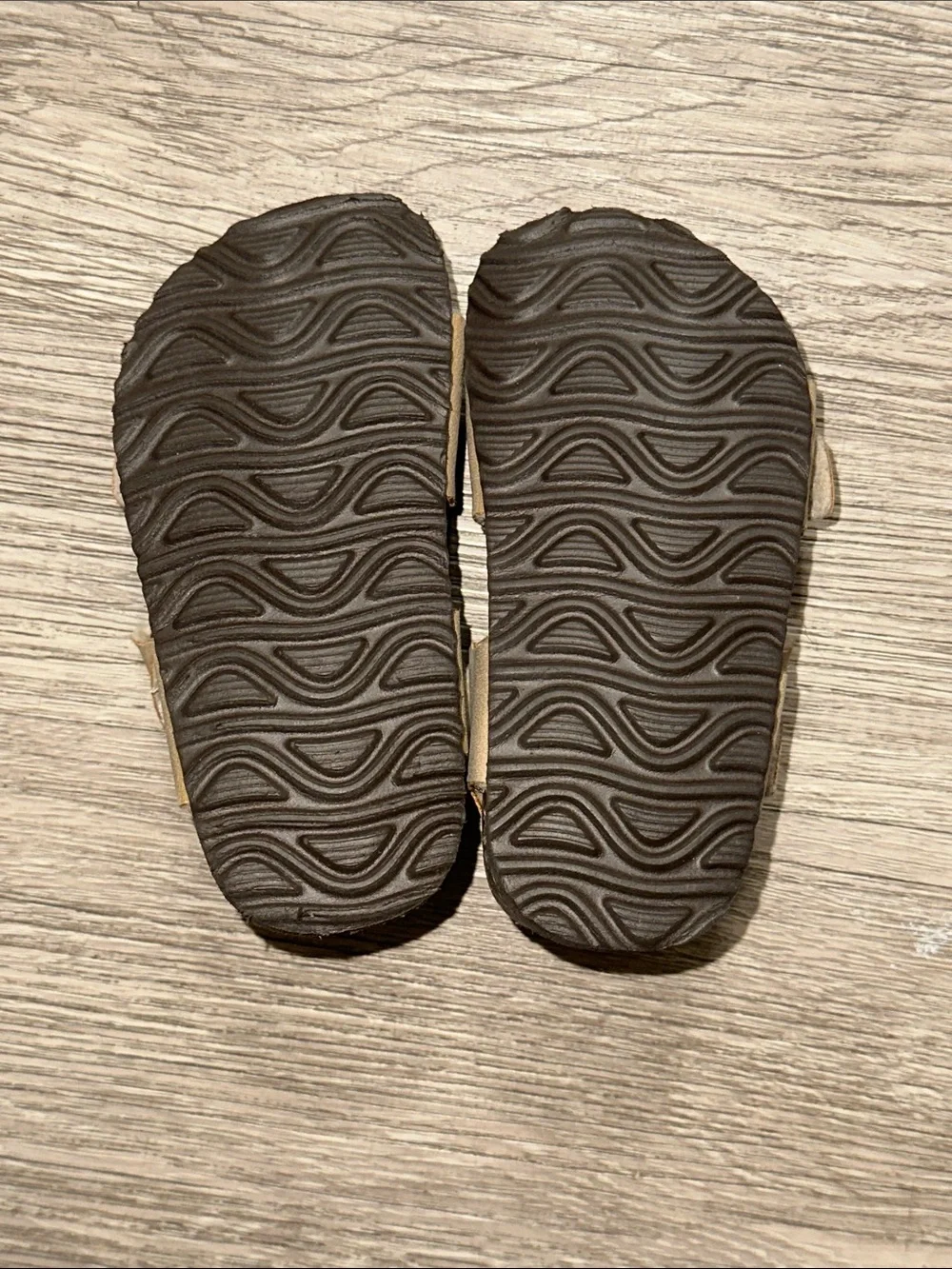 The Children's Place Taupe Double-Strap Buckle Sandals
